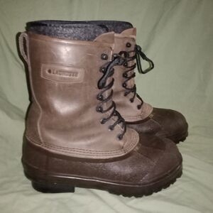 Lacrosse Men Iceman 10" Brown Leather Upper Winter Boots Size 8 Ice Fish Hunt